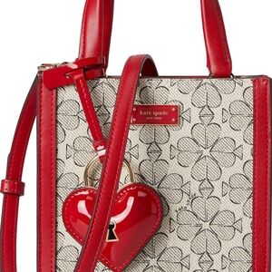 kate spade new york Key to My Heart Embossed Patent Leather Manhattan Mini Tote